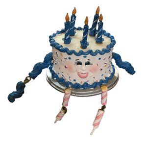 WMG Anthropomorphic Shelf Sitters Birthday Cake 2006 Figurine Collectible Vintag